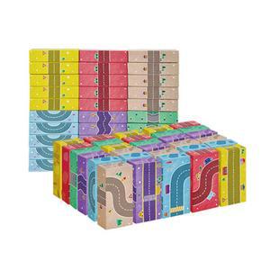창의력 길만만들기 종이벽돌 블럭 2종 60pcs 공간인지 실내놀이 집중력 교구