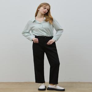[보니스팍스][보니스팍스(Bonispax)] 허리비죠 장식 세미배기 데님 팬츠 (택가격 99000원)
