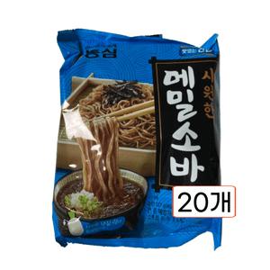 농심 메밀소바 판모밀 냉국수 봉지라면 메밀면 127g 20개