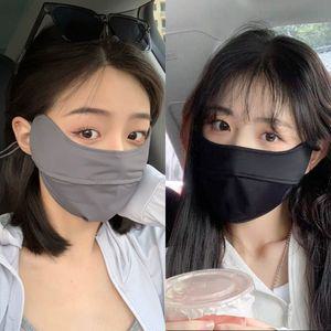 여성의 눈 보호 자외선차단 얼음 실크 선 스크린 마스크  얼굴 보호를위한 UV 통기성 얇은