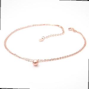 정품 14K Gold 로즈골드 볼 더블 체인 팔찌