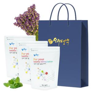 라벤더차 25T+캐모마일 25T+레몬밤 25T 허브차 삼각티백 3종 75개입(쇼핑백)
