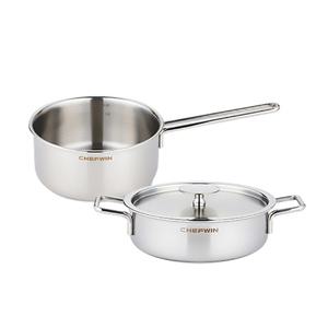 [11%쿠폰다운] 쉐프윈 304 스텐 통3중 미니냄비세트(3pcs), 16cm, 1개