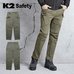 K2 조거팬츠 21PT-A102 남자 밴딩 스판 카키 춘추복 작업복바지