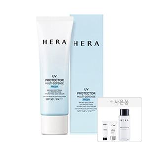 헤라 UV프로텍터 멀티디펜스 프레쉬 SPF50+PA4+, 50ML, 1개 + 증정 (리프레싱 클렌징 폼 50G,1개 + 딥 클렌징 오일, 50ml, 1개+ 익스트림포스 레포츠 SPF50, 15ml, 1개)