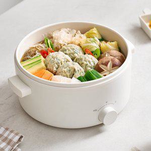 [기타]세라믹코팅 특대형 전기냄비 멀티쿠커 찜기겸용 풀써클방식 3L