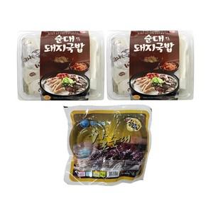 해드림 순대 돼지국밥 1.25kg x 2 + 찰순대 1kg 간편한 맛있는 식사 혼밥 간식