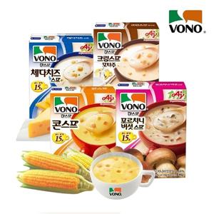 보노 VONO 스프 4종 콘치즈+포르치니+체다+크림스프 (총60봉)