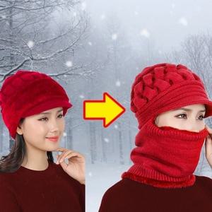 여성겨울모자 넥워머 니트 털모자 방한모 벙거지 비니