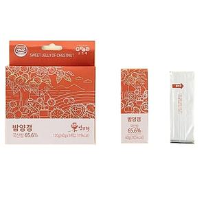 밤뜨래 국산밤으로 만든 영양간식 밤양갱 40g 60개