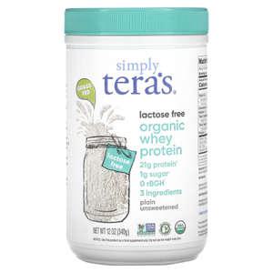 Simply Tera's 유기농 유청 단백질 플레인 무가당 340g(12oz)