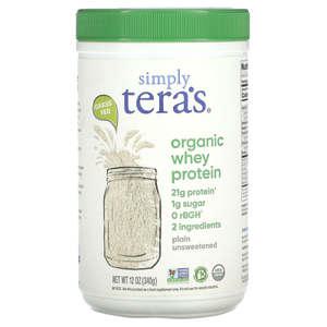 Simply Tera's 유기농 유청 단백질 플레인 무가당 340g(12oz)