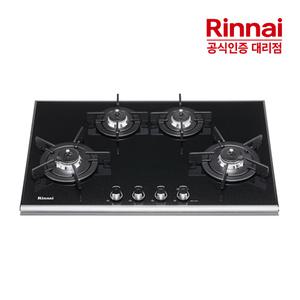 [전국설치] 린나이 4구 와이드 빌트인 가스레인지 RBR-P4400 펄크리스탈