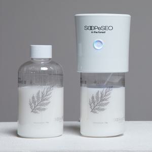 숲에서 편백 피톤치드 자동차 냄새제거 차량용 방향 S5000 산림욕기 1세트(기계+리필겔)+리필겔 1개