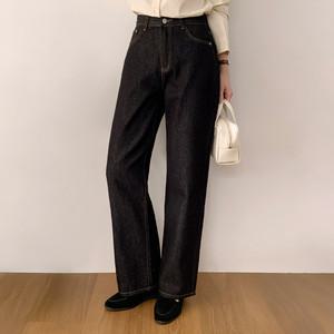 681eb4b6d68b7 (이염ZERO/트렌디핏) 루시드 논페이드 생지 스트레이트 롱 데님 팬츠 ps5054