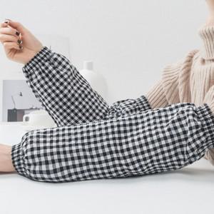 다목적 팔토시 체크무늬 작업용 사무실 업무용 밭일 공장 면 용토시