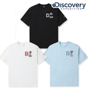 디스커버리 (DXRS5K043) 2024 S/S 이월 남여공용 킨조 바시티 멀티 와펜 티셔츠