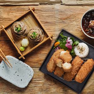 [SET]시그니처하코야3종(살얼음동동냉메밀소바2인분x2팩+통치즈돈까스350g)
