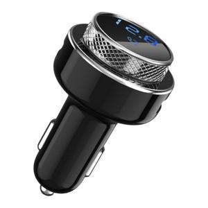 FM 변조기 블루투스 호환 5.0 QC3.0 차량용 고속 충전기 핸즈프리 무선 자동차 키트, 오디오 MP3 플레이어,