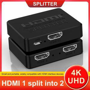 모니터연결케이블 연결선 HDMI 호환 분배기 1 in 2 out 4K 1080P 1x2 HDCP 컨버터 3D 스위처 2포트 허브 PS