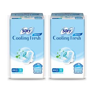 쏘피 쿨링프레쉬 중형 32P, 2개 (총 64P)