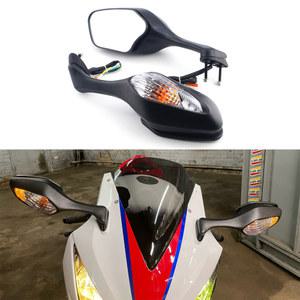 오토바이 바이크 보조 백미러 사이드 미러 혼다 CBR1000RR 2008 2016 VFR1200 2010 2012 방향 지시등 포함 LED 2009 2011 2013 2014 2015