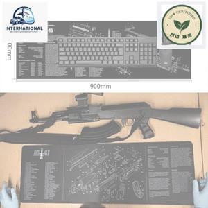 서바이벌 건 AR15 AK47 Remington870 Glock 1911 P365 CZ-75 SHADOW 2 HK USP 용 전술 총 청소 고무매트 마