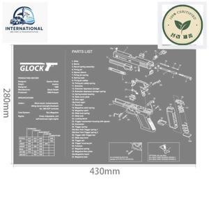 서바이벌 건 AR15 AK47 글록 건 청소 고무매트 부품 다이어그램 지침 포함 Smith Colt 1911 Beretta 92 Sau