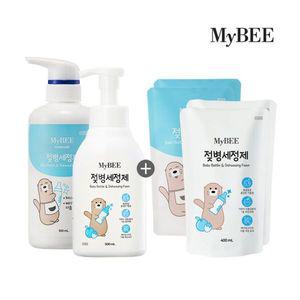 마이비 젖병세정제 용기(500ml)+리필(400ml)x2팩