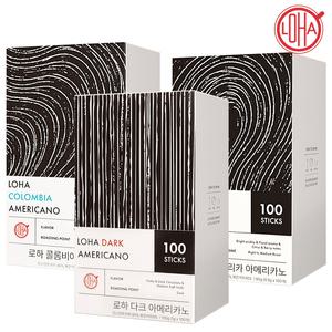 로하 아메리카노 스틱 커피 다크/아프리카/콜롬비아 3종 100T [아메리카노/원두/디카페인/라떼/커피믹스/카누/모카골드/화이트골드]