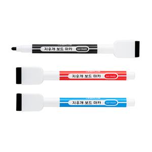 라인플러스 자석 지우개 보드마카 세필 가는 화이트보드 펜 12자루 색상 선택