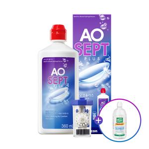 [알콘] 옵티프리 렌즈세척액 에이오셉플러스 360mlx1개 하드/드림 겸용_리플레니시420ml 추가