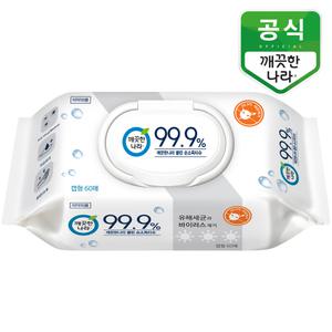 깨끗한나라 클린 손소독티슈 캡형 60매