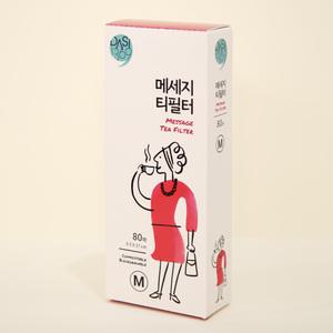 메세지 티필터 중형 80매 II 텀블러용 찻잎거름망 티백 인퓨저 스트레이너 걸음망 거름망 우림망 티망