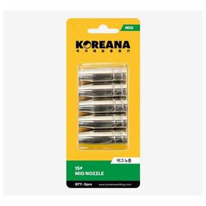 논가스 용접기 100용 가스노즐 (5개 1봉) 미그노즐