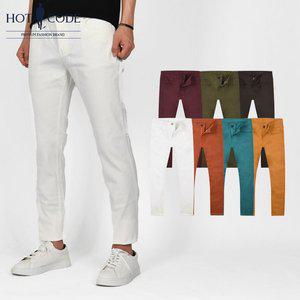 [핫코드]남자 면바지 스판 슬림일자 7컬러 HC809