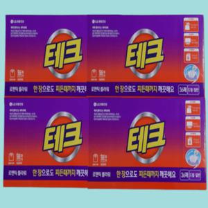 테크 간편시트 세탁 세제 로맨틱플라워 36매 x4박스