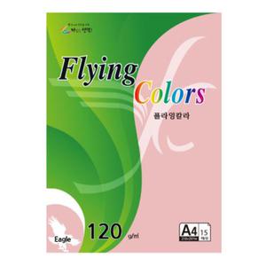 플라잉칼라 A4 120g 20매 E12 분홍색 ( 색지 색상지