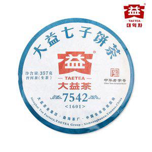 [대익차]중국 운남성 보이차 7542(1601) 생차 357g
