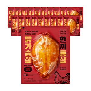 한끼통살 통살 닭가슴살 핫양념치킨맛, 100g, 20개