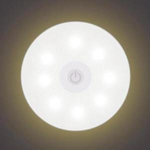 원터치 LED 무선 벽조명 무타공 붙이는 무드등 주황색