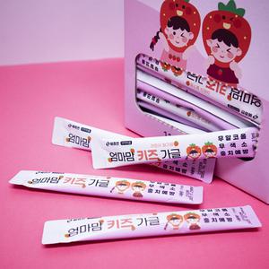 엄마맘 키즈 가글 딸기향 11ml 250개입 어린이 무알코올 무색소 휴대용 대용량 스틱가글 C009