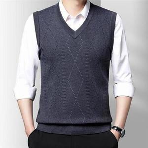 남자조끼 울스웨터 겨울 가을 니트조끼 베스트 캐주얼 싱글 남성 S3M2