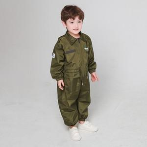 [보리보리/베이-비]아동 전신 미술가운 비행사 카키