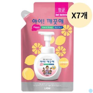 아이깨끗해 거품 핸드 워시 솝 레몬향 리필 200ml X7