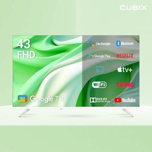 큐빅스 43인치 화이트에디션 FHD TV LED 구글 스마트티비 안드로이드 CBXWT430FHD11