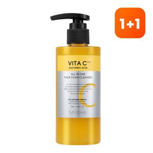 [1+1][미샤] 비타씨플러스 올인원 팩 폼 클렌저 200ml