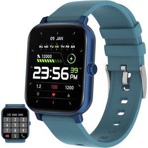 MVEFOIT 안드로이드 스마트 워치 1.7'' 전화 받기/걸기, AI 제어 통화/텍스트 기능이 있는 iPhone 호환 피