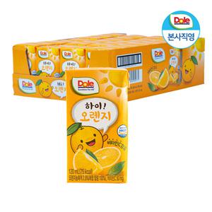 Dole 돌 하이 오렌지 주스 120ml x 32팩 (1박스) + 폴리백