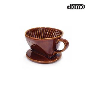 도모 도자기 커피 드리퍼 1-2인용 브라운/핸드/드립퍼/원두커피/여과/추출기/가정용/핸드드립/반영구